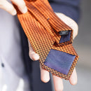 [NECKTIE] GARZA TIE (ORANGE) | KUSKA | HAND WOVEN
