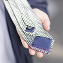 [NECKTIE] GARZA TIE (WHITE GREY) | KUSKA | HAND WOVEN