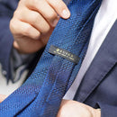 [NECKTIE] TANGO JACQUARD TIE (NAVY) | KUSKA | HAND WOVEN