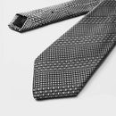 [NECKTIE] TANGO JACQUARD TIE (WHITE GRAY) | KUSKA | HAND WOVEN