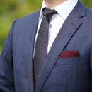 [NECKTIE] TANGO JACQUARD TIE (CHARCOAL GRAY) | KUSKA | HAND WOVEN