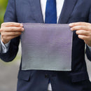 [수석] 가자 포켓 스퀘어 (화이트 그레이) | 쿠스카 | 손으로 짠