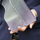 [수석] 가자 포켓 스퀘어 (화이트 그레이) | 쿠스카 | 손으로 짠