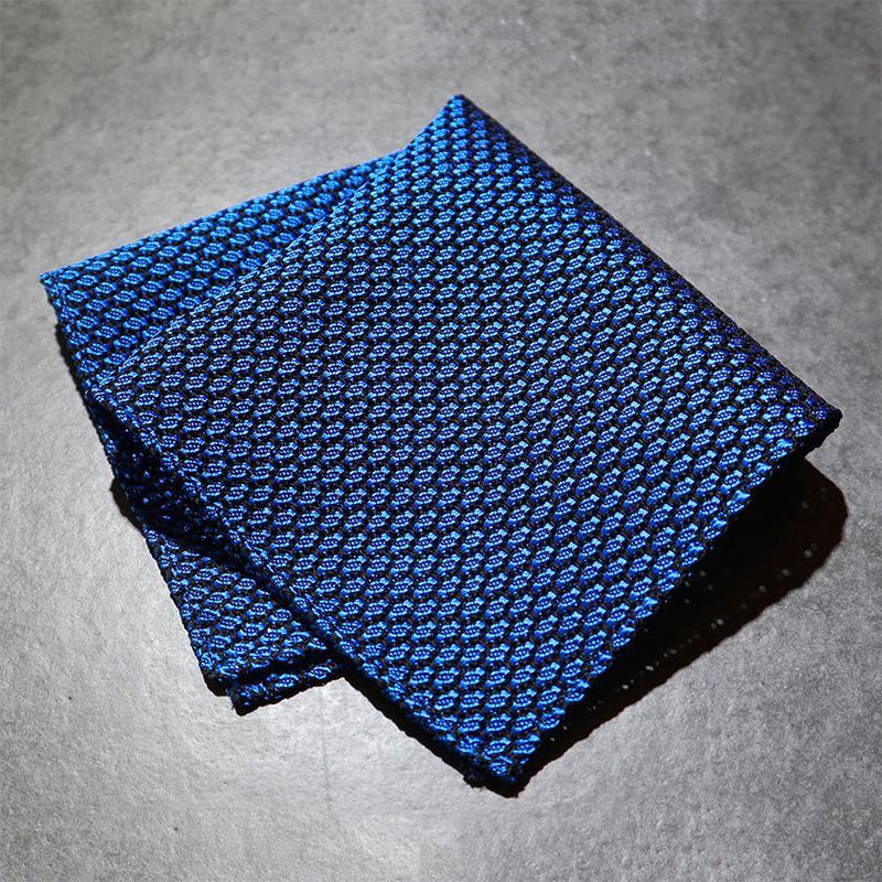 [首席] Garza Pocket Square（探戈藍色）|庫斯卡|手工編織