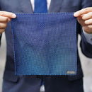 [CHIEF] GARZA POCKET SQUARE (TANGO BLUE) | KUSKA | HAND WOVEN