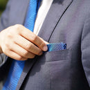 [CHIEF] GARZA POCKET SQUARE (TANGO BLUE) | KUSKA | HAND WOVEN
