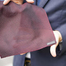 [CHIEF] GARZA POCKET SQUARE (WINE) | KUSKA | HAND WOVEN