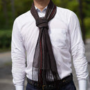 [STOLE] LINE (BROWN) | KUSKA | HAND WOVEN