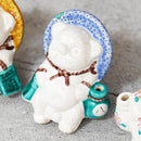 [RACCOON FIGURINE] TANUTANU LIKE KOKUTANI (BLUE) MALE | SHIGARAKI WARE