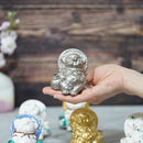 [浣熊小雕像] Tanutanu（銀）女性| Shigaraki Ware