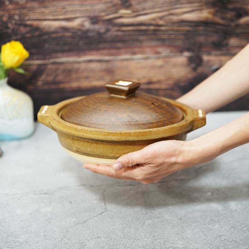 [炊具（鍋）] Yamasho Touki掛出1-2人陶器鍋| Shigaraki Ware