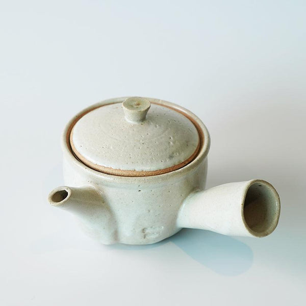 [日本茶壺]白色| Shigaraki Ware