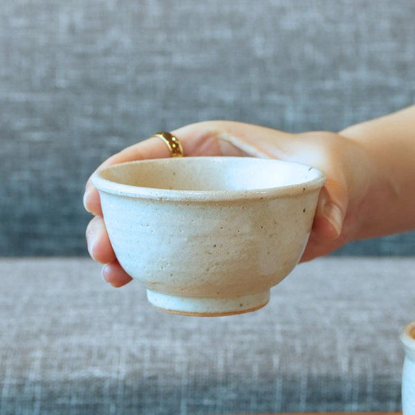 [JAPANESE TEA CUP] WHITE | SHIGARAKI WARE
