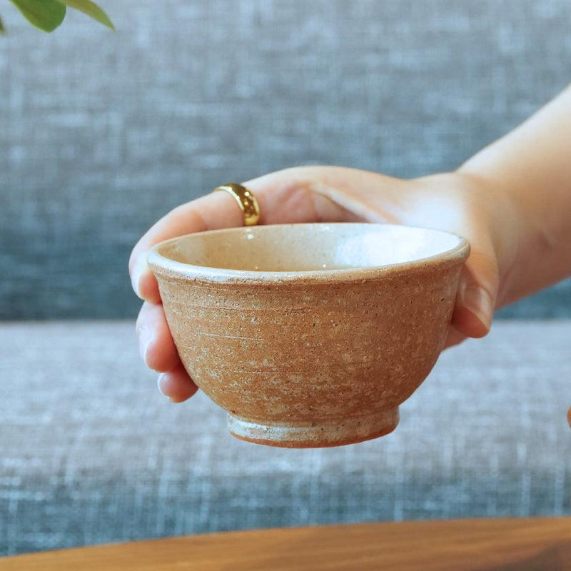 [JAPANESE TEA CUP] REDDISH-BROWN | SHIGARAKI WARE