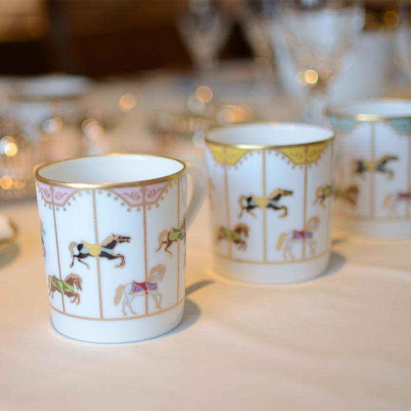 [杯子（杯）] Okura藝術中國旋轉圓形杯子（粉紅色）|陶瓷