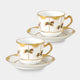 [MUG (CUP)] OKURA ART CHINA MERRY-GO-ROUND COFFEE CUP & SAUCER SET(2 PIECES EACH) | CERAMICS