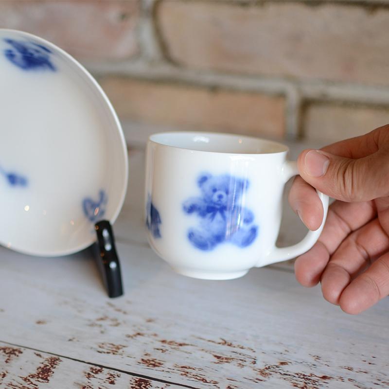[แก้ว (ถ้วย)] Okura Art China My Little Bear Plate, Mug, ชามผลไม้ | เซรามิก
