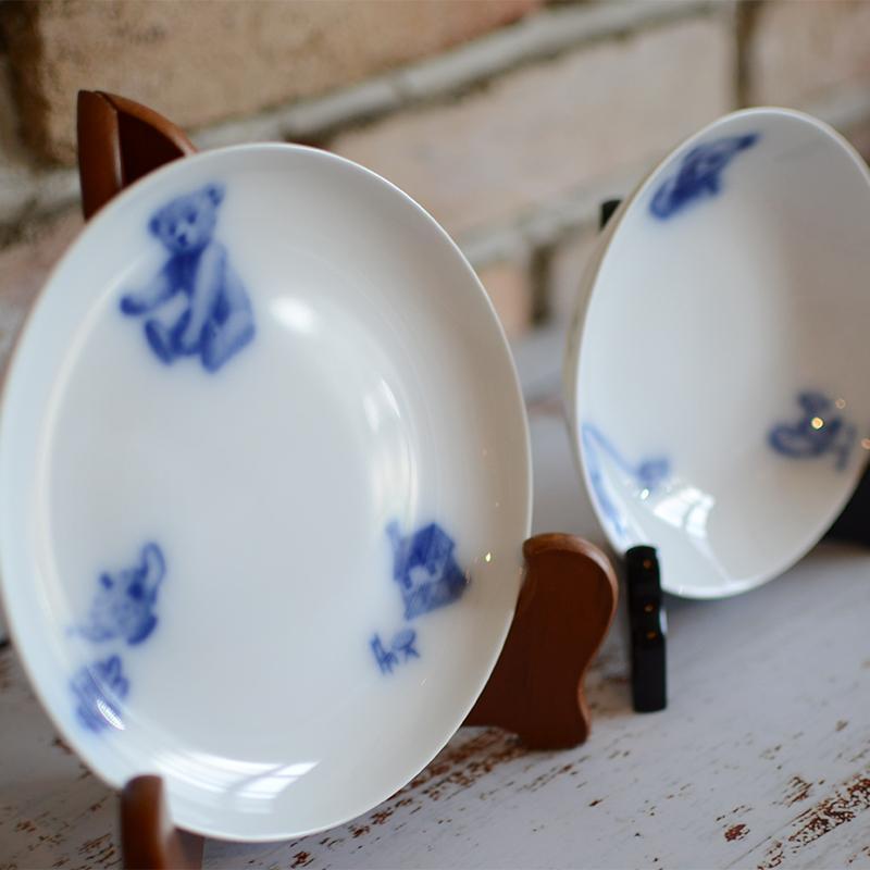 [แก้ว (ถ้วย)] Okura Art China My Little Bear Plate, Mug, ชามผลไม้ | เซรามิก