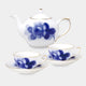[แก้ว (ถ้วย)] Okura Art China Rose Cup & จานรอง (2 ชิ้นแต่ละชิ้น), หม้อชา | เซรามิก