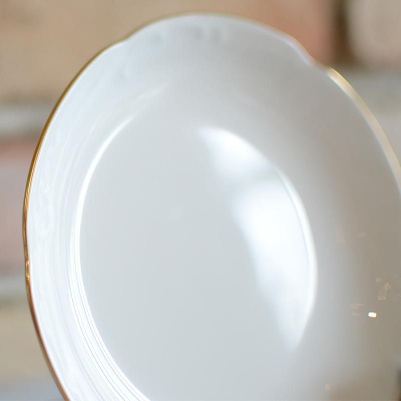 [작은 접시 (플레이트)] 오쿠라 아트 중국 골드 라인 작은 플레이트 (5.9in) (2 피스 세트) | 세라믹