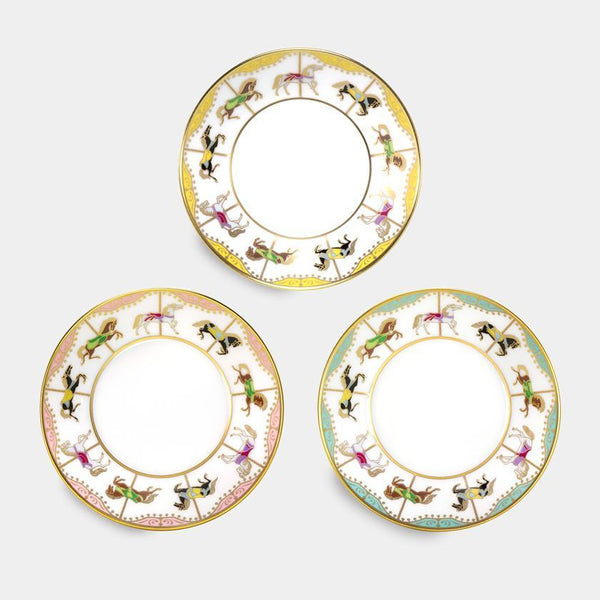 [작은 접시 (플레이트)] 오쿠라 아트 중국 메리 - 라운드 소형 페이트 (3 색 세트) | 세라믹
