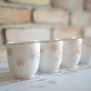 [JAPANESE TEA CUP] OKURA ART CHINA FOUR SEASONS JAPANESE TEA CUP (4-PIECE SET) | CERAMICS