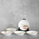 [SMALL DISH (PLATE)] OKURA ART CHINA JAPANESE TRADITIONAL SEASON FESTIVAL SMALL PLATE (5-PIECE SET) | CERAMICS