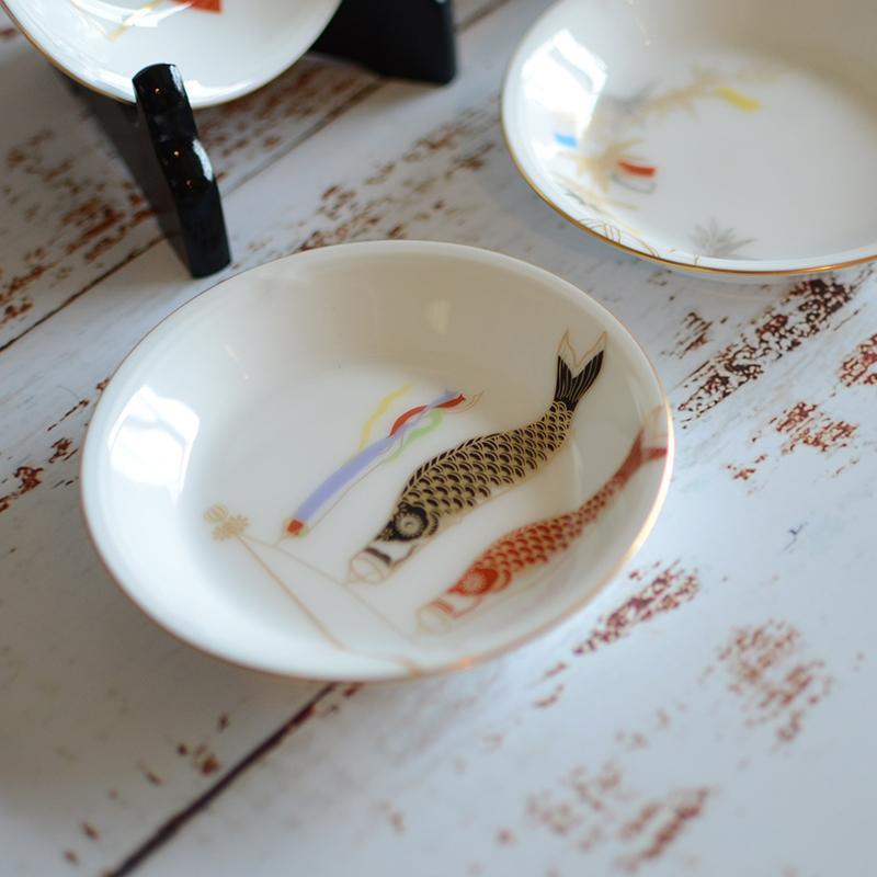 [SMALL DISH (PLATE)] OKURA ART CHINA JAPANESE TRADITIONAL SEASON FESTIVAL SMALL PLATE (5-PIECE SET) | CERAMICS