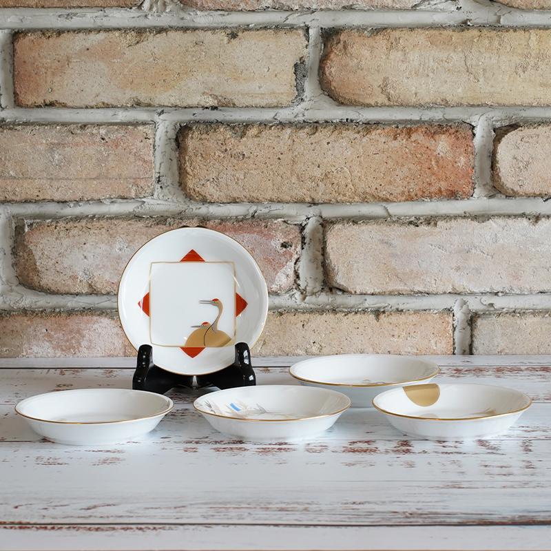 [จานขนาดเล็ก (จาน)] Okura Art จีนญี่ปุ่นดั้งเดิมเทศกาลเทศกาลจานเล็ก (ชุด 5 ชิ้น) | เซรามิก