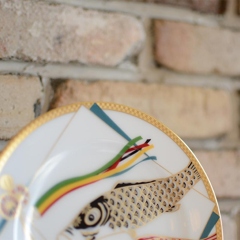 [벽 장식 (벽 아트)] 오쿠라 아트 중국 잉어 배너 장식용 접시 | 세라믹