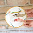 [牆面裝飾（牆藝）] Okura藝術中國鯉魚橫幅裝飾板|陶瓷