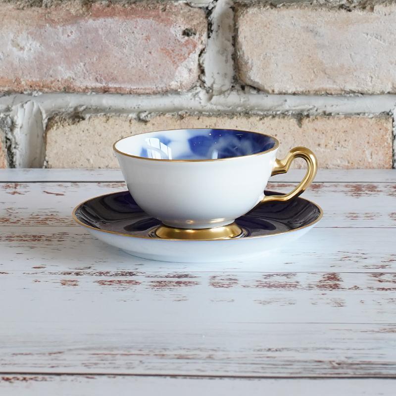 [MUG（CUP）] OKURA ART中國100週年BLUE ROSE杯碟|陶瓷