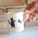 [杯子（杯）] Okura Art China Lucky Black Cat Mug Part-1 |陶瓷