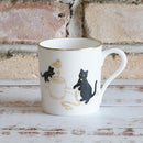 [MUG (CUP)] OKURA ART CHINA LUCKY BLACK CAT MUG PART-2 | CERAMICS