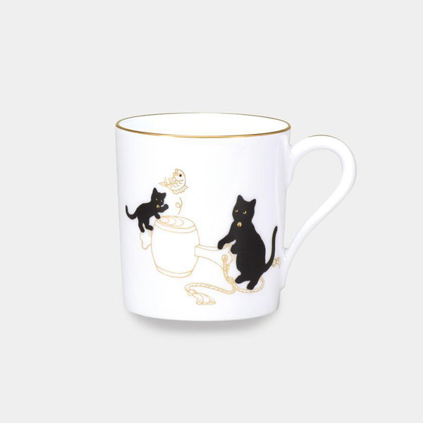 [찻잔 (컵)] 오쿠라 아트 중국 럭키 블랙 고양이 머그컵 파트 - 2 | 세라믹