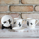 [小盤子（板材）] Okura藝術中國幸運黑貓小盤部分 -  2 |陶瓷