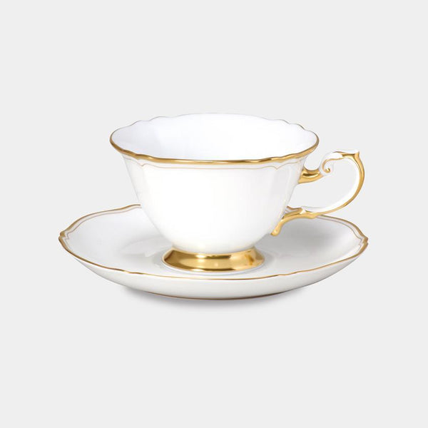 [แก้ว (ถ้วย)] Okura Art China White Masterpiece Cup & Saucer | เซรามิก