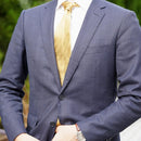 [Pleats Tie] 헤링본 옐로우 | 네 카도 | 니시진 오리 (섬유)