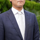 [Pleats Tie]圓點白色| Nekado | Nishijin Ori（紡織品）