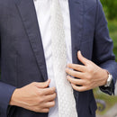 [Pleats Tie]圓點白色| Nekado | Nishijin Ori（紡織品）