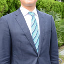 [PLEATS TIE] MULTI STRIPE GREEN | NEKADO | NISHIJIN ORI (TEXTILES)