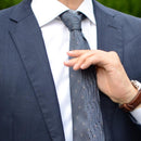 [Pleats Tie]波灰色| Nekado | Nishijin Ori（紡織品）