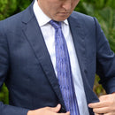 [tie tie pleats] แถบแนวตั้งสีฟ้า | Nekado | Nishijin Ori (สิ่งทอ)