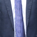 [tie tie pleats] แถบแนวตั้งสีฟ้า | Nekado | Nishijin Ori (สิ่งทอ)