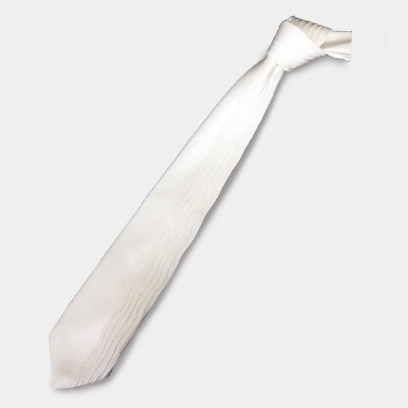 [tie pleats] ซาตินสีขาว | Nekado | Nishijin Ori (สิ่งทอ)