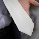 [tie pleats] ซาตินสีขาว | Nekado | Nishijin Ori (สิ่งทอ)