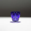[SAKE GLASS] GUINOMI KIKU YARAI (BLUE) | KIRIKO