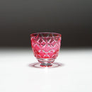 [SAKE GLASS] GUINOMI KIKU SHIPPO (GOLD RED) | KIRIKO