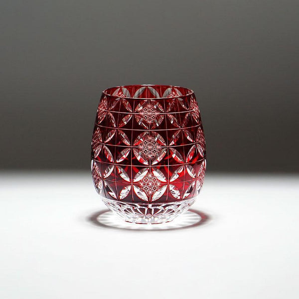 [GLASS] KIKU SHIPPO (RED) | KIRIKO