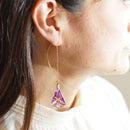 [PIERCED EARRINGS] AMERICAN PIERCED EARRINGS -seika- (GOLD PURPLE) 2 PIECES | KIRIKO | RINZEN